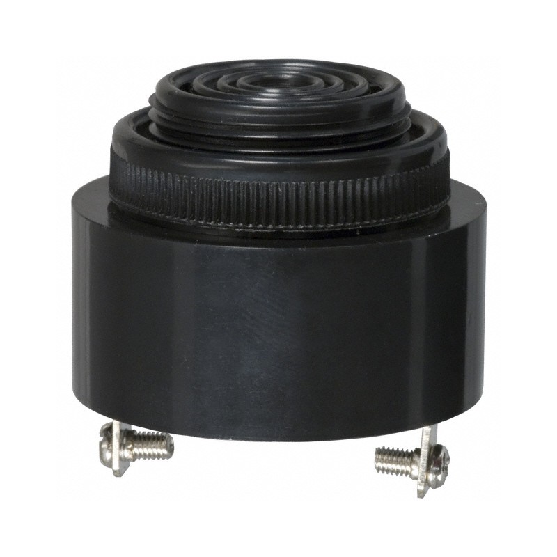 1 pcs : AI-4328-P-C120D-R - Buzzers Indicator, Internally Driven Piezo 110 V 17mA 2.8kHz 98dB @ 110V, 10cm Panel Mount Screw Ter