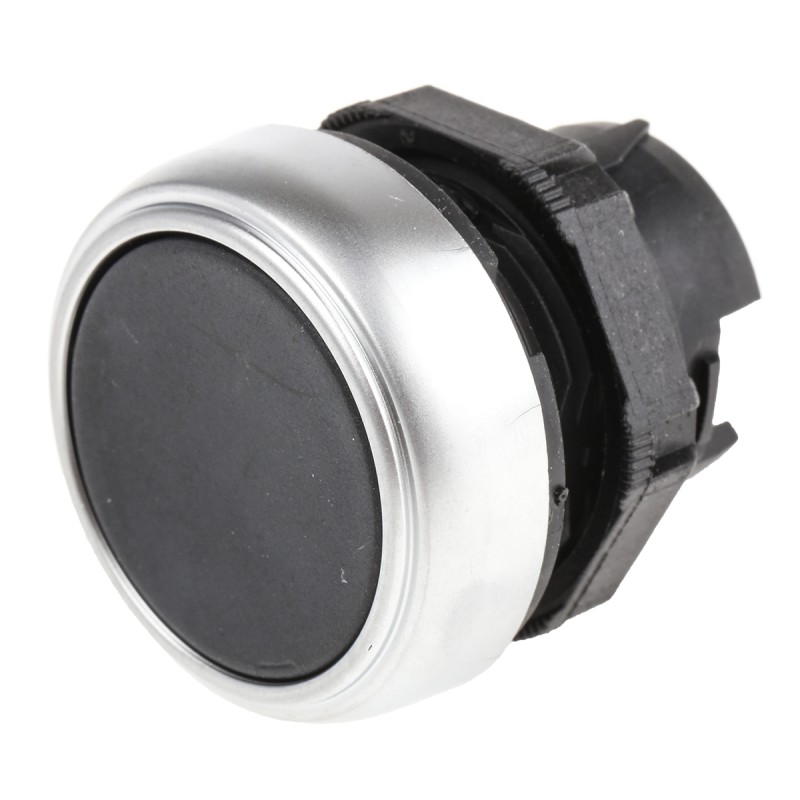 1 pcs - Lovato Platinum Series Black Spring Return Push Button Head, 22mm Cutout, IP66, IP67, IP69K