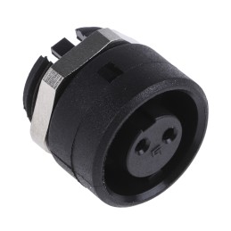 1 pcs - binder Circular Connector, 2 Contacts, Panel Mount, Subminiature Connector, Socket, Female, IP40, 710 Series
