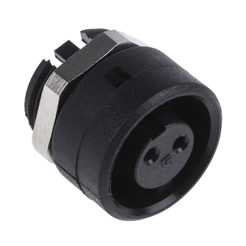 1 pcs - binder Circular Connector, 2 Contacts, Panel Mount, Subminiature Connector, Socket, Female, IP40, 710 Series