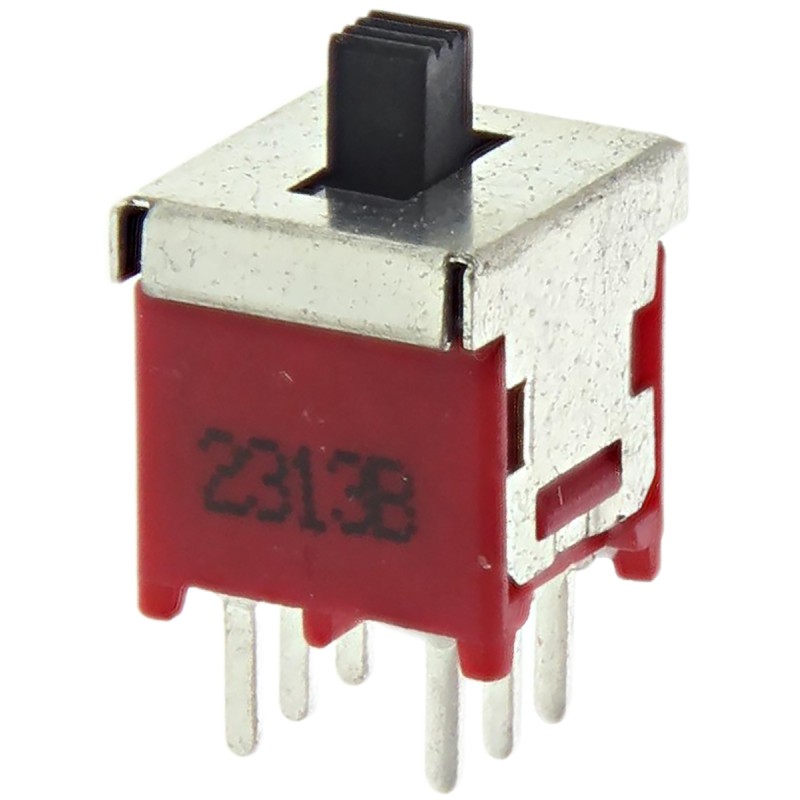 1 pcs - RS PRO PCB Slide Switch DPDT On-Off-On 3 A @ 120 V ac Top