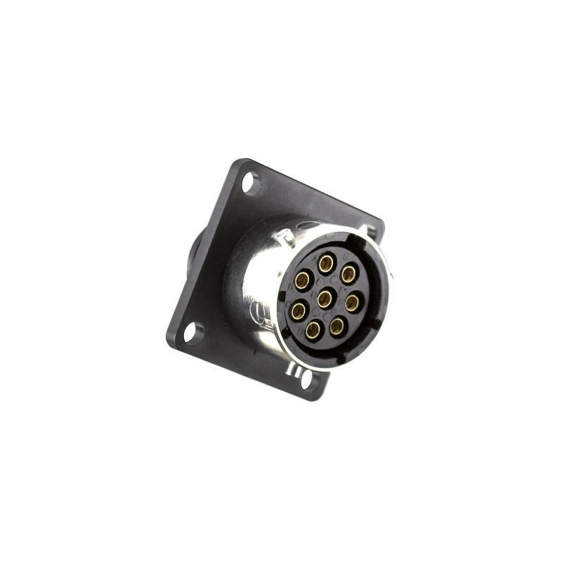 1 pcs - Souriau Circular Connector, 3 Contacts, Flange Mount, Plug, Female, IP65, UTG Series