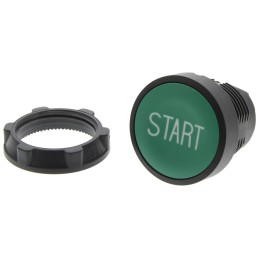 1 pcs - Schneider Electric Harmony XB5 Series Green Spring Return Push Button Head, 22mm Cutout, IP66, IP67, IP69K
