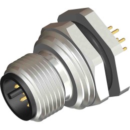 1 pcs - RS PRO Circular Connector, 8 Contacts, Rear Mount, M12 Connector, Plug, Male, IP67