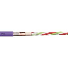 1 Reel of 25 M - Igus chainflex CFBUS Data Cable, 2 Cores, 0.25 mm², Screened, 25m, Purple TPE Sheath, 24 AWG