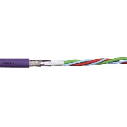 1 Reel of 25 M - Igus chainflex CFBUS.PVC Data Cable, 2 Cores, 0.25 mm², Screened, 25m, Purple PVC Sheath, 24 AWG