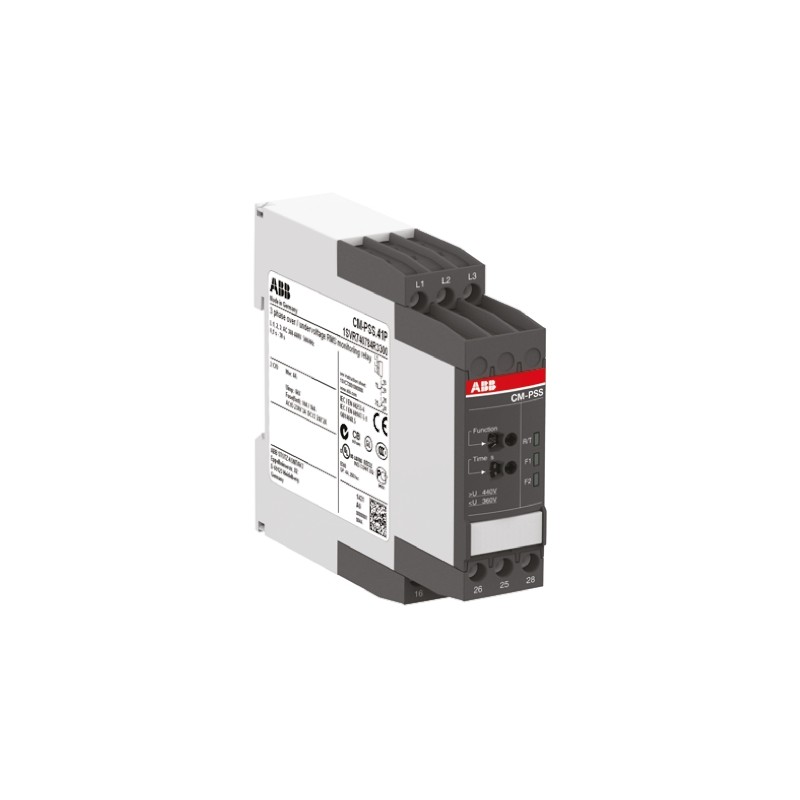 1 pcs - ABB Phase, Voltage Monitoring Relay, 3 Phase, DPDT, 342 - 418V ac, DIN Rail