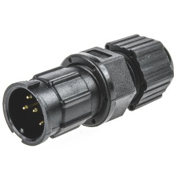 1 pcs - Amphenol Industrial Circular Connector, 6 Contacts, Panel Mount, Plug, Male, IP67, Ceres Series