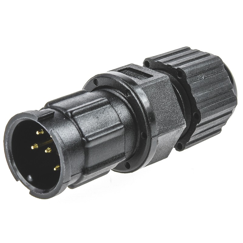 1 pcs - Amphenol Industrial Circular Connector, 6 Contacts, Panel Mount, Plug, Male, IP67, Ceres Series