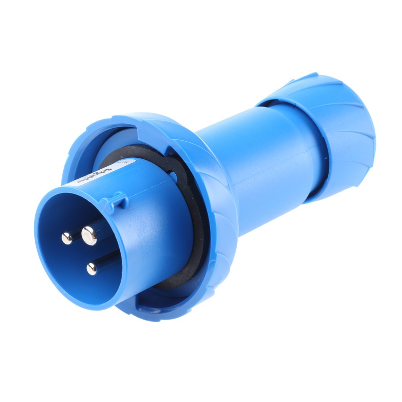 1 pcs - Schneider Electric, PratiKa IP67 Blue Cable Mount 2P + E Industrial Power Plug, Rated At 16A, 230 V