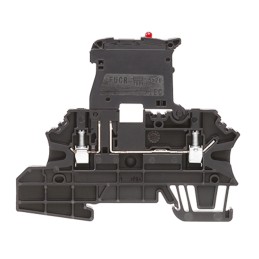 1 pcs - Weidmuller W Series Black Fused DIN Rail Terminal, 2.5mm², Single-Level, Screw Termination, Fused