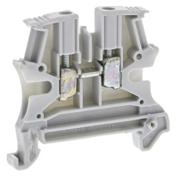 10 pcs - Legrand Viking 3 Series Grey DIN Rail Terminal Block, Single-Level, Screw Termination