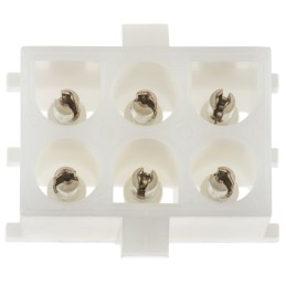 1 pcs - TE Connectivity Universal MATE-N-LOK Series Straight Through Hole Mount PCB Socket, 6-Contact, 6.35mm Pitch, Solder