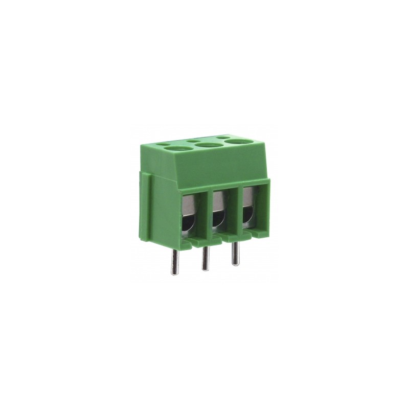 10 pcs - RS PRO PCB Terminal Block, 3-Contact, 5mm Pitch, Through Hole Mount, 1-Row, Screw Termination