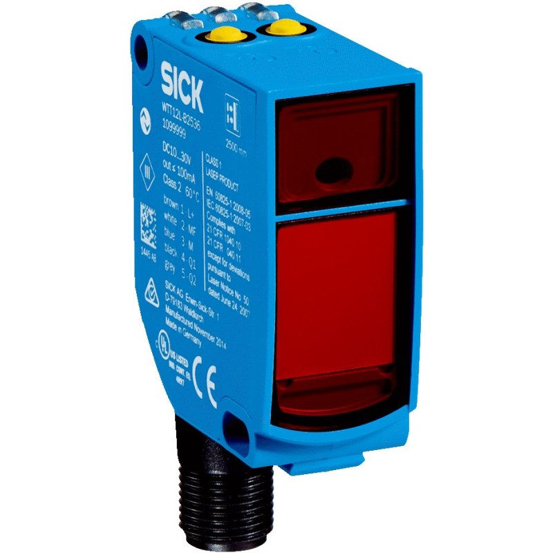 1 pcs - Sick Background Suppression Photoelectric Sensor, Block Sensor, 50 mm - 3.8 m Detection Range