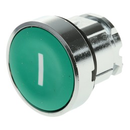 1 pcs - Schneider Electric Harmony XB4 Series Green Spring Return Push Button Head, 22mm Cutout, IP66, IP67, IP69K