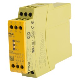 1 pcs - Pilz Single-Channel Safety Switch/Interlock Safety Relay, 24V ac/dc, 3 Safety Contacts