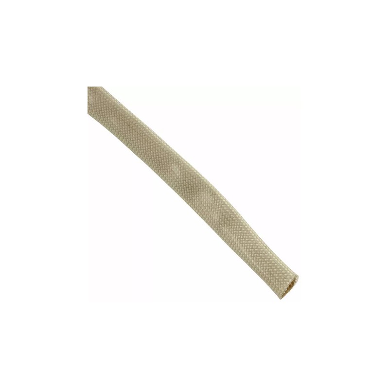 1 Reel of 30 - Alpha Wire Expandable Braided Fiberglass Silicone Rubber Natural Cable Sleeve, 4.98mm Diameter, 30m Length