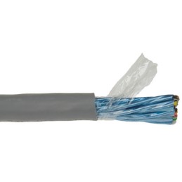 1 Reel of 30 M - Alpha Wire Twisted Pair Data Cable, 11 Pairs, 0.35 mm², 22 Cores, 22 AWG, Screened, 30m, Grey Sheath