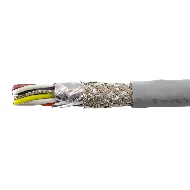 1 Reel of 30 M - Alpha Wire Twisted Pair Data Cable, 5 Pairs, 0.24 mm², 10 Cores, 24 AWG, Screened, 30m, Grey Sheath