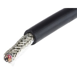 1 Reel of 30 M - Alpha Wire Xtra-Guard 2 Control Cable, 4 Cores, 0.81 mm², Screened, 30m, Black PE Sheath, 18 AWG