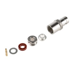 1 pcs - Radiall, jack Cable Mount BNC Connector, 50Ω, Clamp Termination, Straight Body