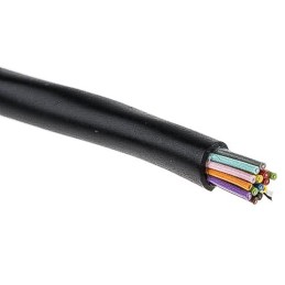 1 Reel of 30 M - Alpha Wire Xtra-Guard 2 Control Cable, 15 Cores, 0.35 mm², Screened, 30m, Black PE Sheath, 22 AWG