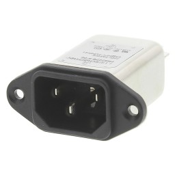 1 pcs - Schaffner 6A, 250 V ac Male Panel Mount IEC Inlet Filter FN9222B-6-06, Faston None Fuse