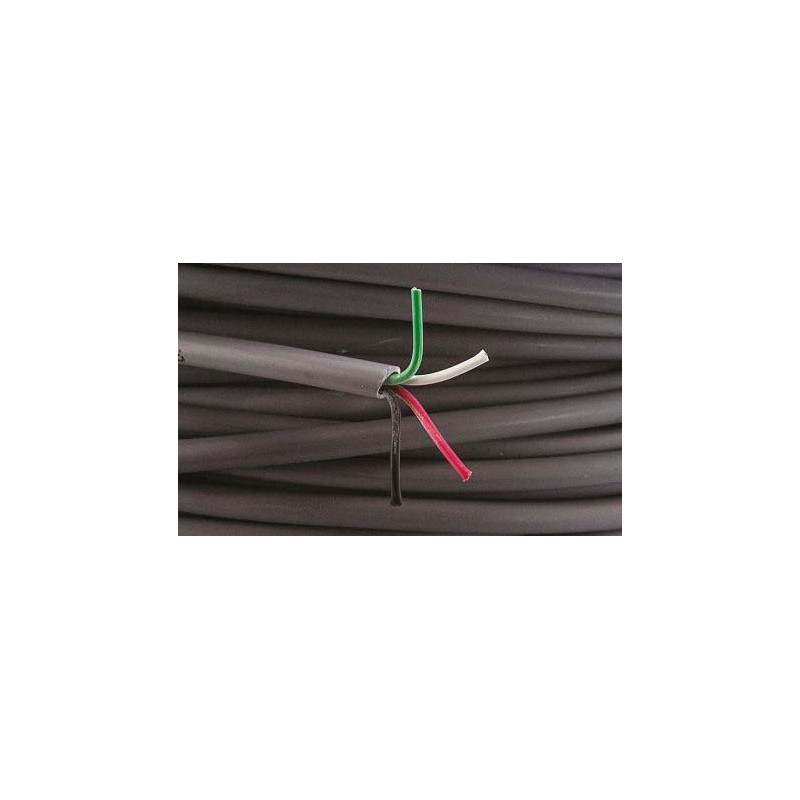 1 Reel of 30 M - Alpha Wire Alpha Essentials Control Cable, 4 Cores, 1.32 mm², Unscreened, 30m, Grey PVC Sheath, 16 AWG