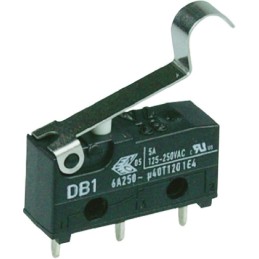 1 pcs - ZF Simulated Roller Lever Micro Switch, Through Hole Terminal, 6 A @ 250 V ac, SPDT
