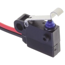 1 pcs - Omron Simulated Roller Lever Micro Switch, Pre-wired Terminal, 2 A @ 12 V dc, SPST, IP67