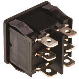 1 pcs - TE Connectivity DPDT, (On)-Off-(On) Rocker Switch Panel Mount