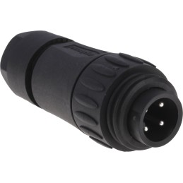 1 pcs - Amphenol Industrial Circular Connector, 3 + PE Contacts, Cable Mount, Plug, IP65, IP67, Ecomate Series