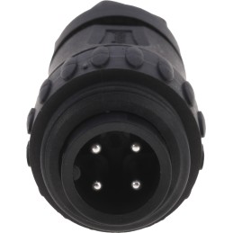 1 pcs - Amphenol Industrial Circular Connector, 3 + PE Contacts, Cable Mount, Plug, IP65, IP67, Ecomate Series