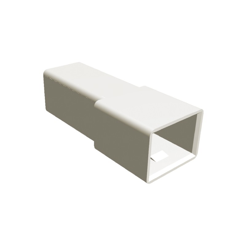 10 pcs - TE Connectivity, AMP FASTIN-FASTON 1 Way Nylon 66 Crimp Terminal Housing, 6.35mm Tab Size, Natural