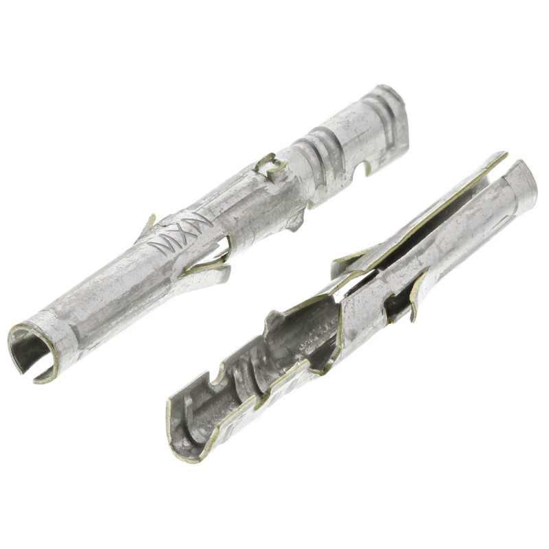 100 pcs - Molex STANDARD .062' Series Female Crimp Terminal, 30AWG Min, 24AWG Max