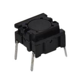 1 pcs - IP67 Black Flat Button Tactile Switch, SPST 50 mA 6.5 (Dia.)mm PCB