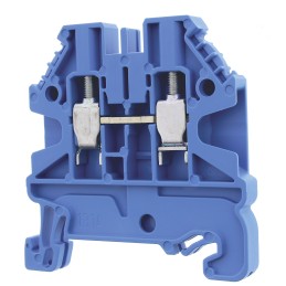 10 pcs - Wieland WT 2.5 Series Blue Feed Through Terminal Block, 2.5mm², Single-Level, Screw Termination, ATEX