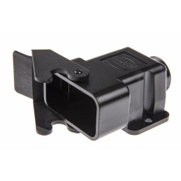 1 pcs - Harting, Dust Protection Cover Connector Housing Surface Mount Socket, 4P+2E, Screw Down Termination