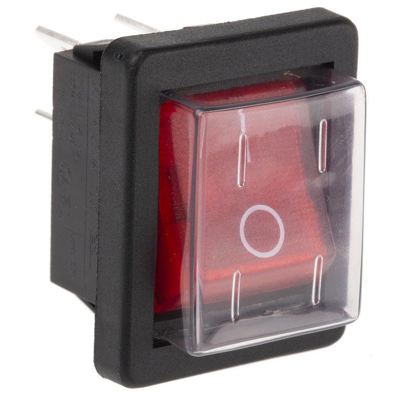 1 pcs - Arcolectric (Bulgin) Ltd Illuminated DPST, On-Off Rocker Switch Panel Mount