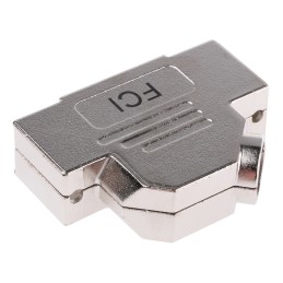 1 pcs - Amphenol ICC 8655MHR Series Die Cast Zinc Angled D Sub Backshell, 25 Way, Strain Relief