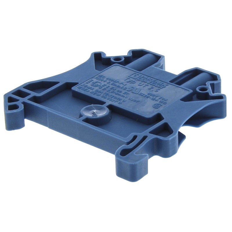 10 pcs - Phoenix Contact UT 2.5 BU Series Blue Feed Through Terminal Block, 0.14 - 4mm², Single-Level, Screw Termination,