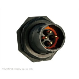 1 pcs - Souriau Circular Connector, 4 Contacts, Panel Mount, Plug, Male, IP68, IP69K, UTS Series