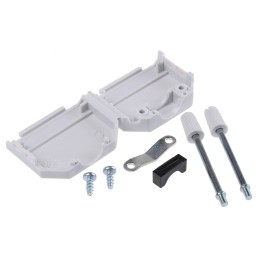 1 pcs - Amphenol ICC Nylon D Sub Backshell, 15 Way, Strain Relief