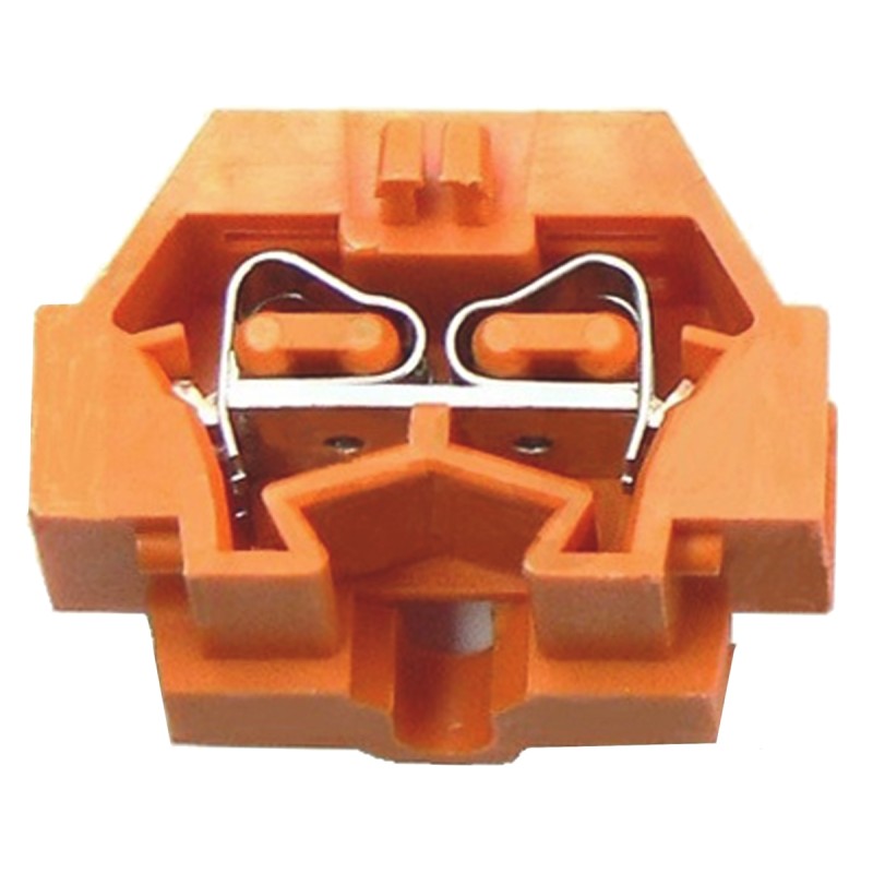 10 pcs - Wago 260 Series Orange Modular Terminal Block, 1.5mm², Single-Level, Cage Clamp Termination