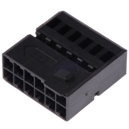 100 pcs - TE Connectivity, Micro Quadlok System Automotive Connector Plug 12 Way, Crimp Termination