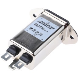 1 pcs - Schaffner 6A, 250 V ac Male Panel Mount IEC Filter FN9233UF2-6-06, Faston None Fuse