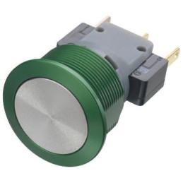 1 pcs - Schurter Push Button Switch, Momentary, Panel Mount, 19mm Cutout, SPDT, 125/250V ac, IP40