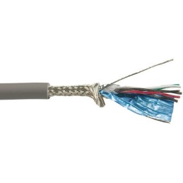 1 Reel of 30 M - Alpha Wire Twisted Pair Data Cable, 3 Pairs, 0.09 mm², 6 Cores, 28 AWG, Screened, 30m, Grey Sheath