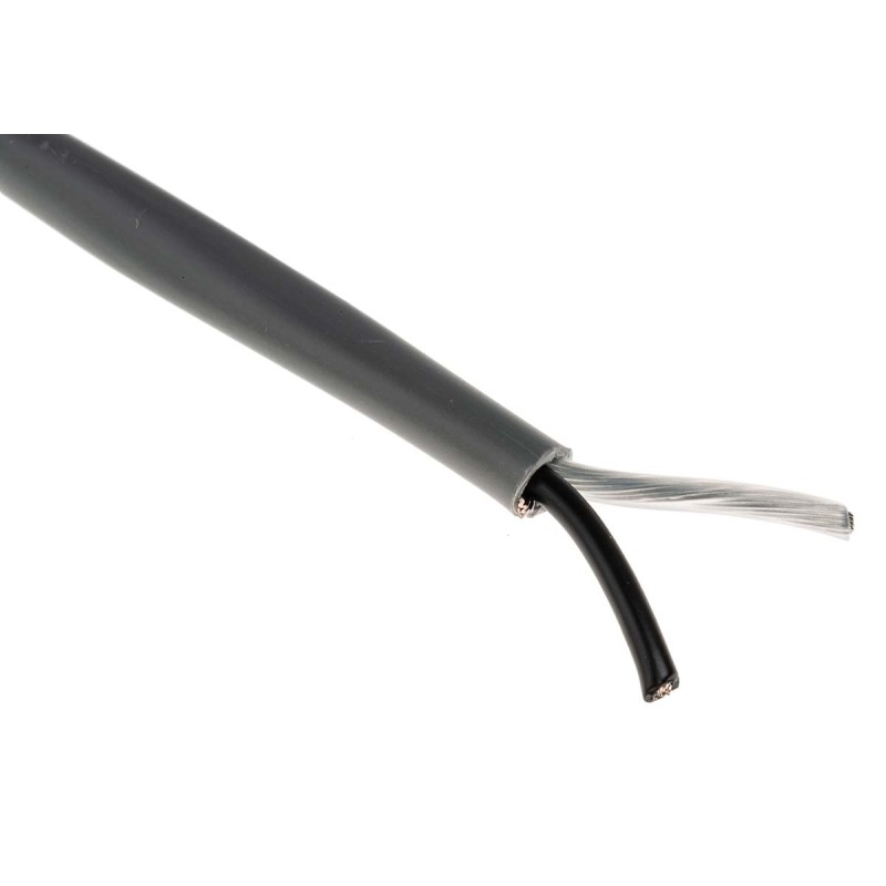 1 Reel of 304 M - Belden 2 Core, 0.8 mm² CSA, 5.64mm od, 304m, Chrome